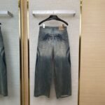 Balenciaga Y2K Baggy Graffiti Print Denim Trousers - 图片 2