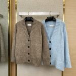 Maison Margiela Knitted Cardigan Jacket Light Blue