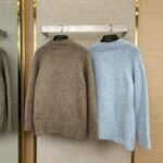Maison Margiela Knitted Cardigan Jacket Light Blue - 图片 2