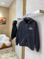 Balenciaga Logo Embroidered Hooded Sweatshirt Jacket - 图片 3