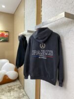 Balenciaga Logo Embroidered Hooded Sweatshirt Jacket - 图片 4