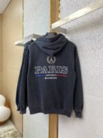 Balenciaga Logo Embroidered Hooded Sweatshirt Jacket - 图片 6