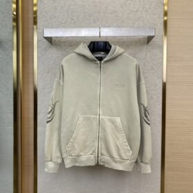 Balenciaga Printed Hooded Sweatshirt Jacket