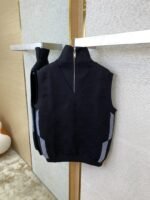 LV Half Zip Knit Dark Embossed Sleeveless Vest - 图片 7
