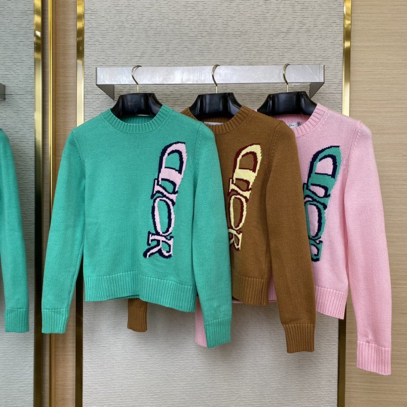 wsxc1732327791771_0-2.jpg Dior Monogrammed Knitted Pullover Pink - 图片 1