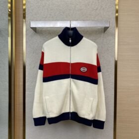 Gucci Colour Block Collar Sweater Coat