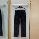 LV burnout denim trousers