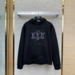 LV Letter Beaded Hooded Sweatshirt