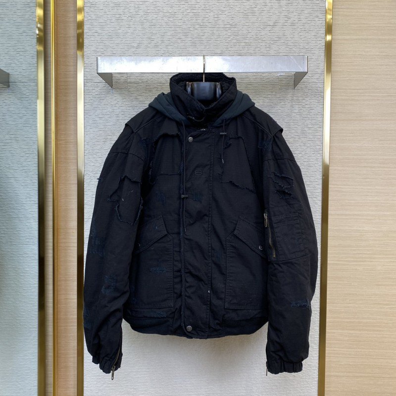 wsxc1732333568074_0.jpg Balenciaga Torn Pilot Jacket Coat - 图片 1