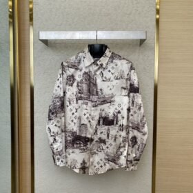 LV Mulberry Silk Sketch Shirt