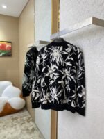 LV Thistle Jacquard Pattern Knitted Cardigan - 图片 4
