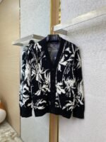 LV Thistle Jacquard Pattern Knitted Cardigan - 图片 5