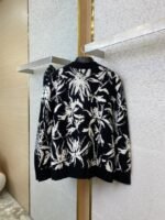 LV Thistle Jacquard Pattern Knitted Cardigan - 图片 6