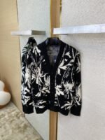 LV Thistle Jacquard Pattern Knitted Cardigan - 图片 7