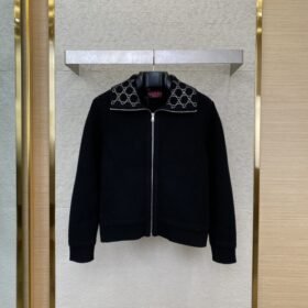 Gucci Rhinestone Lapel Knit Short Jacket