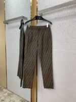 Fendi Double F Full Print Trousers - 图片 5