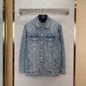 Balenciaga Full Print Denim Outerwear