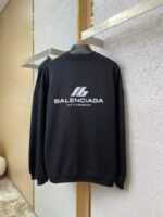 Balenciaga Reflective Print Crew Neck Sweatshirt Black - 图片 6