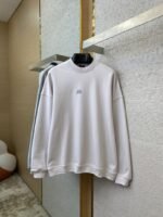 Balenciaga Reflective Print Crew Neck Sweatshirt White - 图片 5