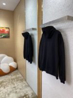 Balenciaga Love Heart Wireless Print Hooded Sweatshirt Black - 图片 4