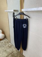 LV Leather Logo Wool Trousers - 图片 8