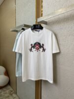 LV Double Dog Embroidery Printed Pearl Short Sleeve - 图片 5