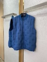 LV logo jacquard embroidered waistcoat sapphire blue - 图片 4