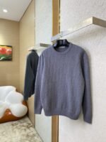Dior Dark Knit Crew Neck Pullover Sweater - 图片 3