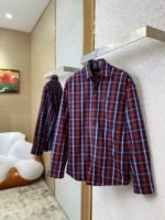 Balenciaga Red Check Cotton Sandwich Shirt Jacket - 图片 2