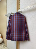Balenciaga Red Check Cotton Sandwich Shirt Jacket - 图片 5