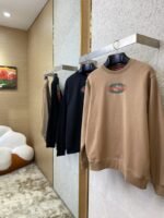 Gucci Logo Print Crew Neck Sweatshirt Khaki - 图片 3