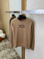 Gucci Logo Print Crew Neck Sweatshirt Khaki - 图片 7