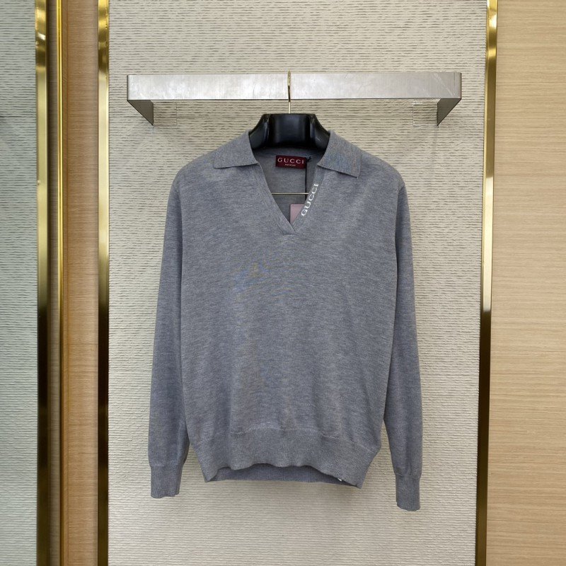 wsxc1734913849912_0.jpg Gucci Appliqu??d Polo Neck Pullover Shirt - 图片 1
