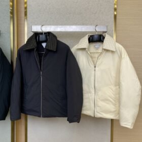 Bottega Veneta Lapel Down Jacket Beige