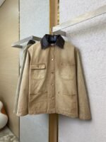 Prada 24SS Leather Collar workwear Jacket Coat Brown - 图片 5