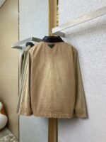 Prada 24SS Leather Collar workwear Jacket Coat Brown - 图片 6