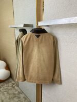Prada 24SS Leather Collar workwear Jacket Coat Brown - 图片 8