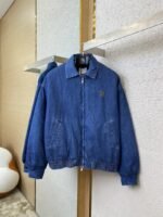 Miu Miu Washed Denim Zip Jacket Coat - 图片 5