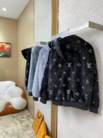 LV Full Star Rhinestone Zip-Up outerwear Black - 图片 4