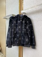 LV Full Star Rhinestone Zip-Up outerwear Black - 图片 5