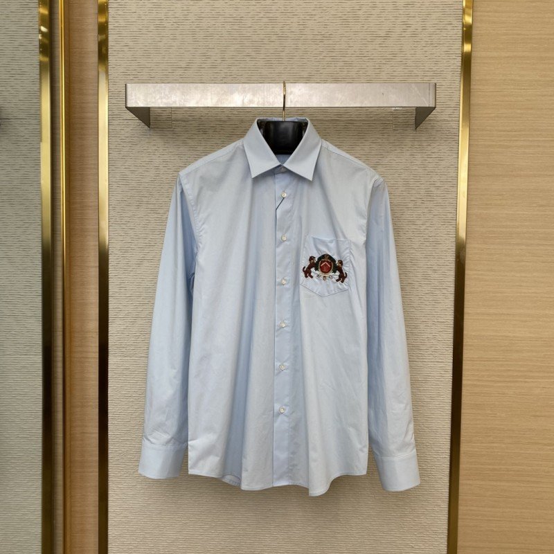 wsxc1735610752840_0.jpg LV logo embroidered lapel shirt - 图片 1