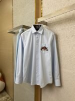LV logo embroidered lapel shirt - 图片 5