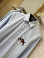LV logo embroidered lapel shirt - 图片 7