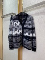LV Old Flower Colour Block Mohair Cardigan - 图片 5