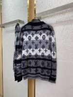 LV Old Flower Colour Block Mohair Cardigan - 图片 6