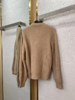 Prada Appliquéd Wool Cardigan Khaki - 图片 6