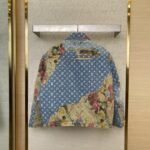 LV Floral Patchwork Denim Jacket Cotton Jacket Jacket - 图片 2