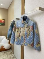 LV Floral Patchwork Denim Jacket Cotton Jacket Jacket - 图片 3