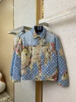 LV Floral Patchwork Denim Jacket Cotton Jacket Jacket - 图片 5