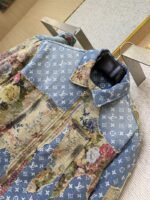 LV Floral Patchwork Denim Jacket Cotton Jacket Jacket - 图片 7